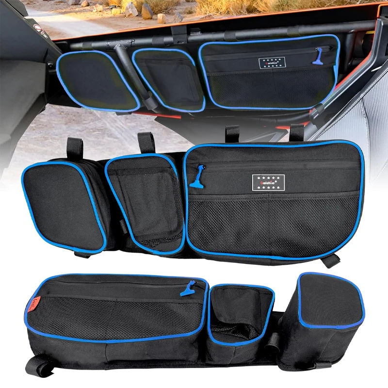 UTV Front Upper Door Bags Car Organizer For Can Am Maverick X3 XDS Canam Max R 4x4 Turbo R with Removable Knee Pad