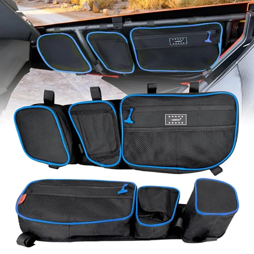 Bolsas para puerta superior delantera UTV, organizador de coche para Can Am Maverick X3 XDS Canam Max R 4x4 Turbo R con rodillera extraíble