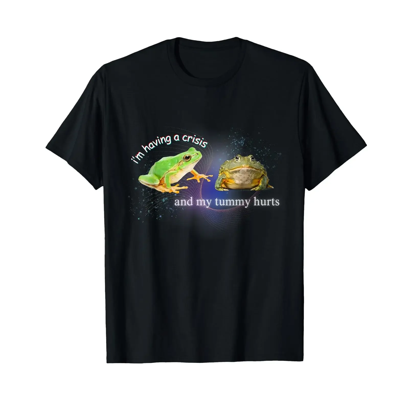 Funny Frog Toad Cursed Meme Absurdist Space Dank Aesthetic T Shirt vintage Washed streetwear homme Stretched Versatile