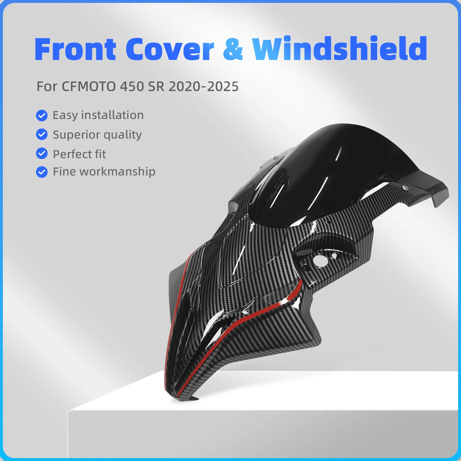 For CFMOTO 450SR 450SRS 450SS modified thickened front windshield deflector new sports windshield motorcycle accessories
