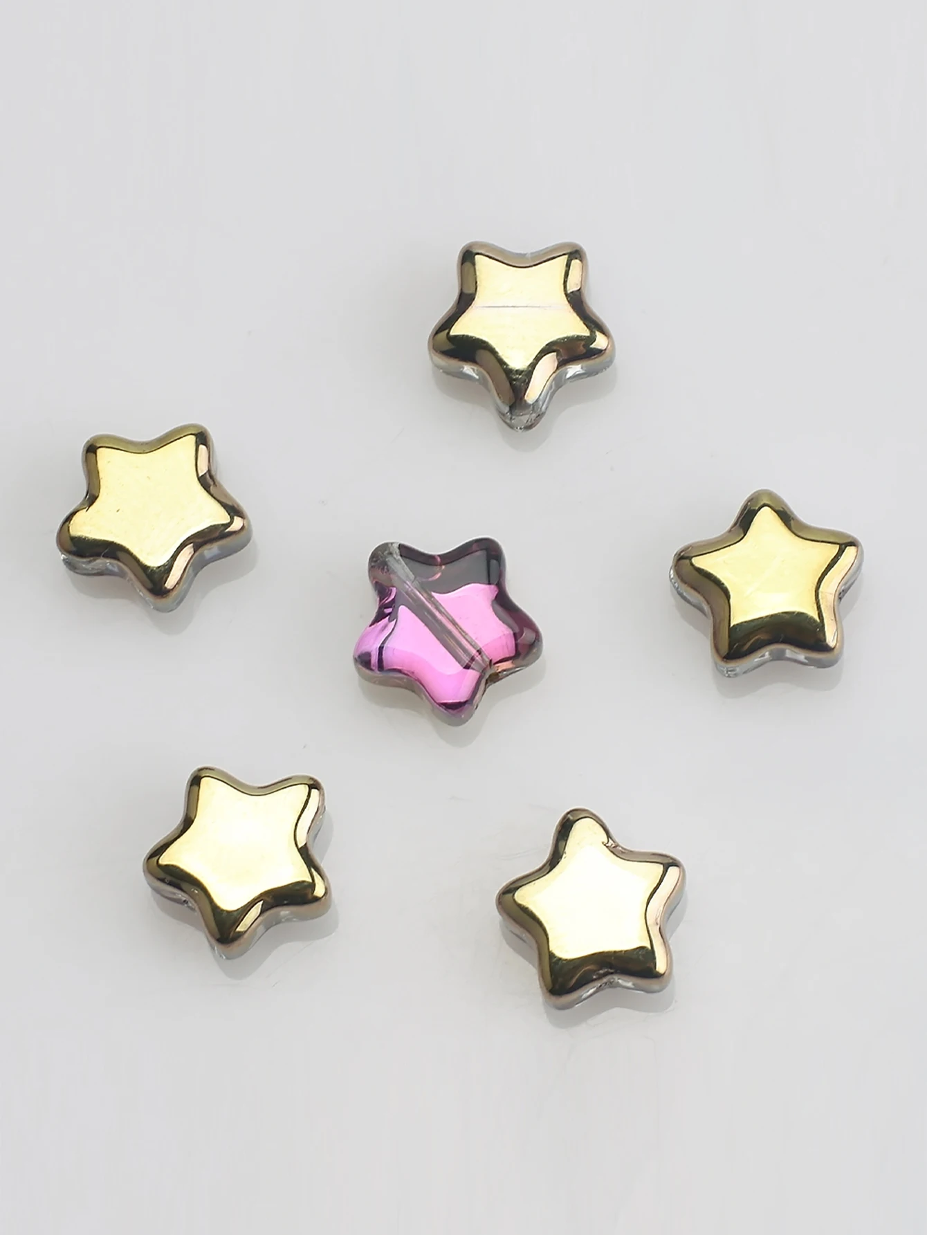 50 stks/partij Crystal Star Pendats 8mm Facet Glas Losse Kralen Handgemaakt Voor Sieraden DIY Maken Accessoires Groothandel In Bulk