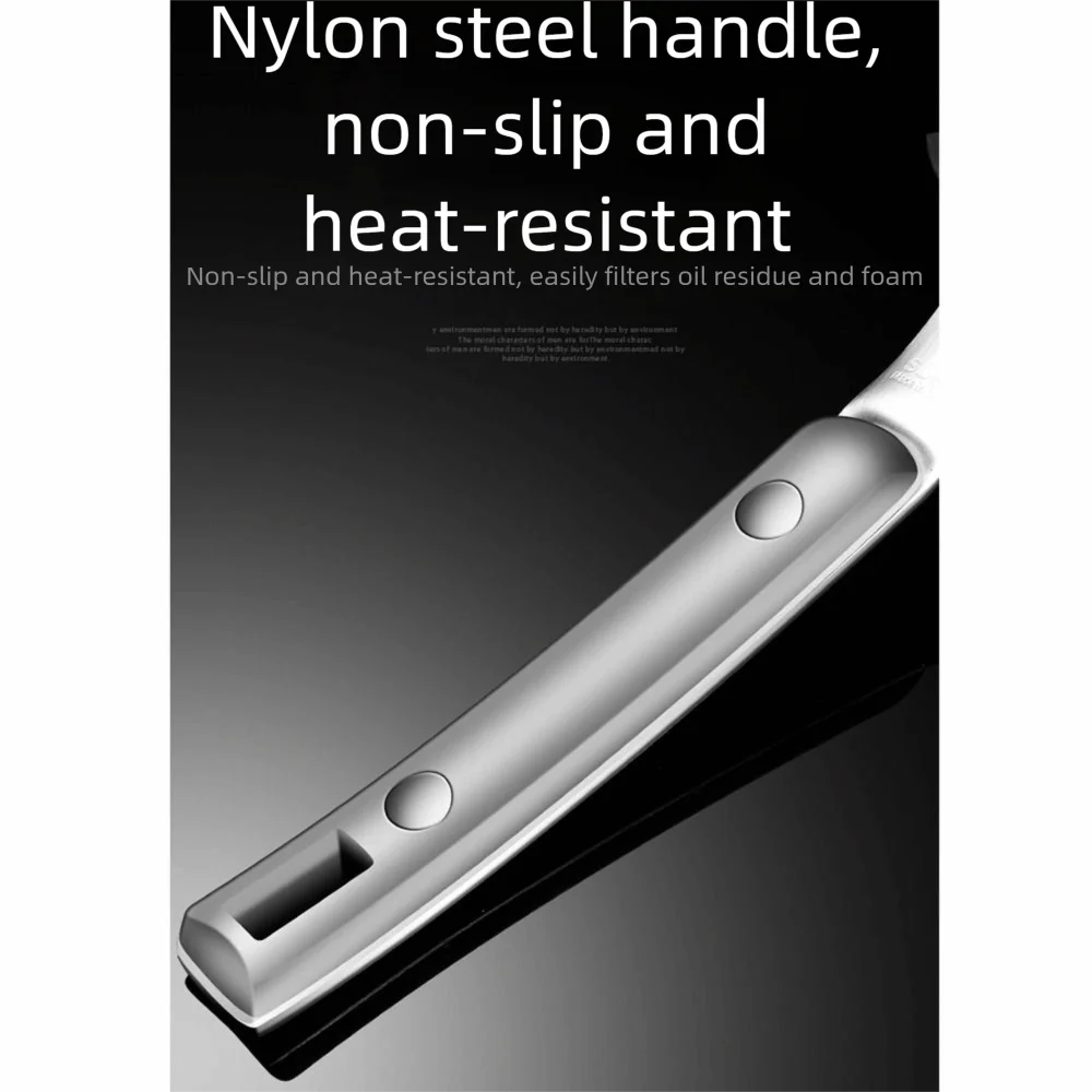 304 Stainless Steel Stainless Steel Strainer Long Handle Anti-scald Fine Mesh Filter Spoon Food Grade Heat Resistant
