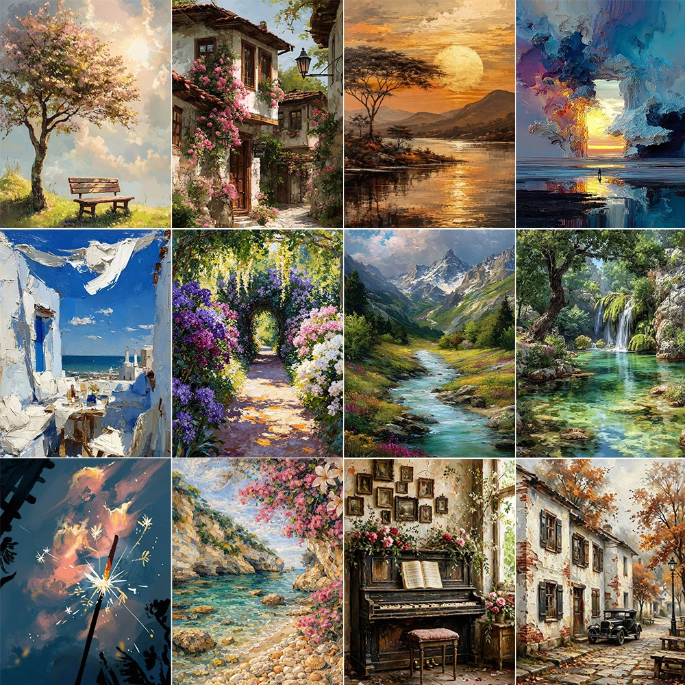 Unframed Canvas Painting Scenery Artwork Painting Poster HD Canvas Prints Art Picture Home Living Room Bedroom Bar Wall Decor
