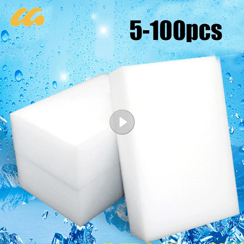 5-100pcs Melamine Sponge Magic Sponge Eraser Cleaning Tools For Office Kitchen Bath Household Cleaning Sponges Random Thickness