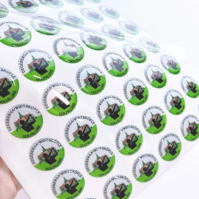 100pcs Custom Epoxy Sticker Colored Printing Label Your Own Brand 3D Car Label