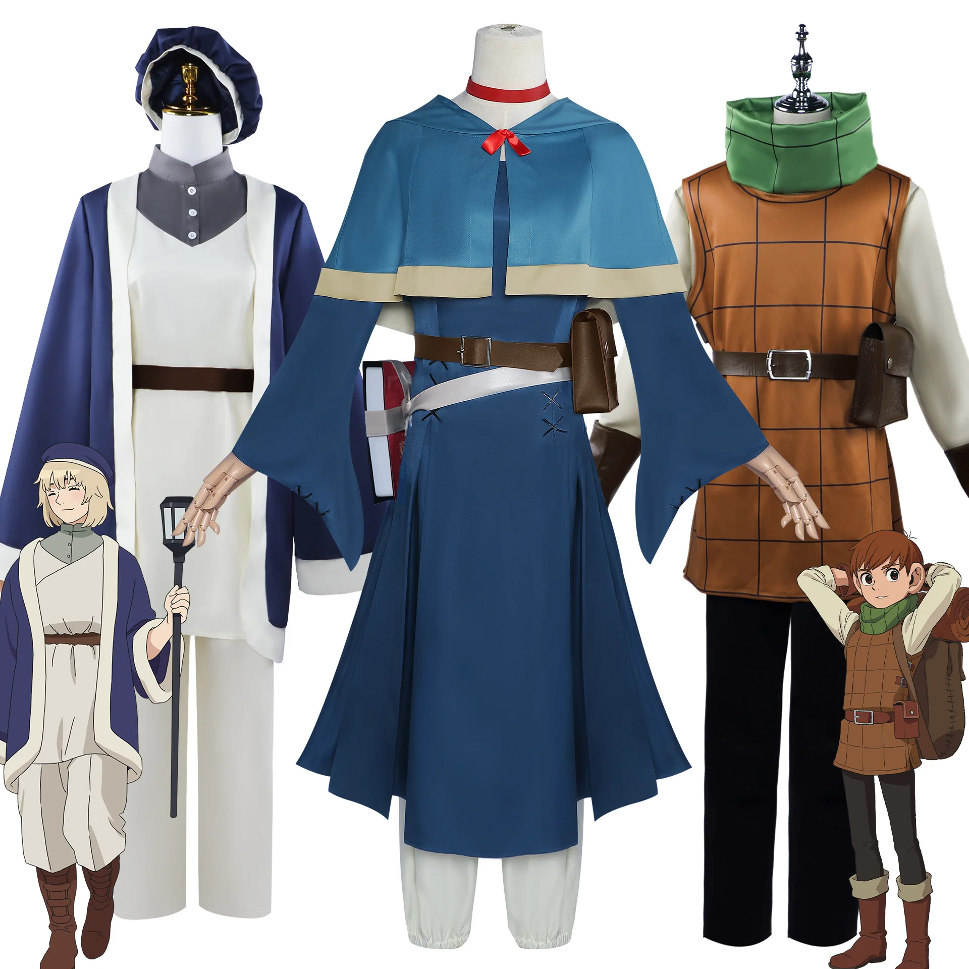 

Marcille Cosplay Costume Anime Delicious in Dungeon Chilchack Farin Clothes Men Women Uniform Suits Role Play Theme Party Outfit