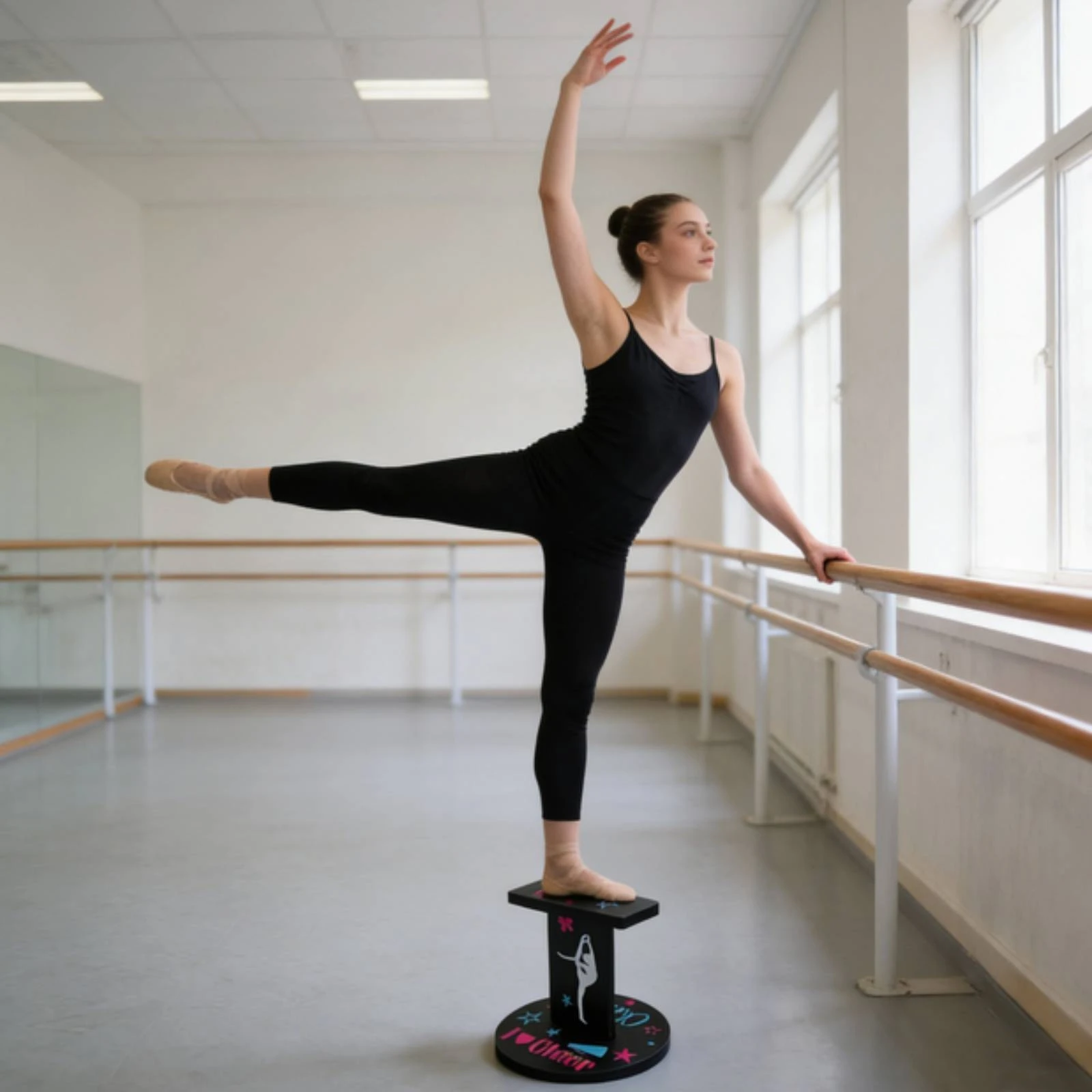 Balance Board Long-Lasting Balance Coach Board Equipment Compact Non-Slip for Dancers, Dance Studio, Home Gym