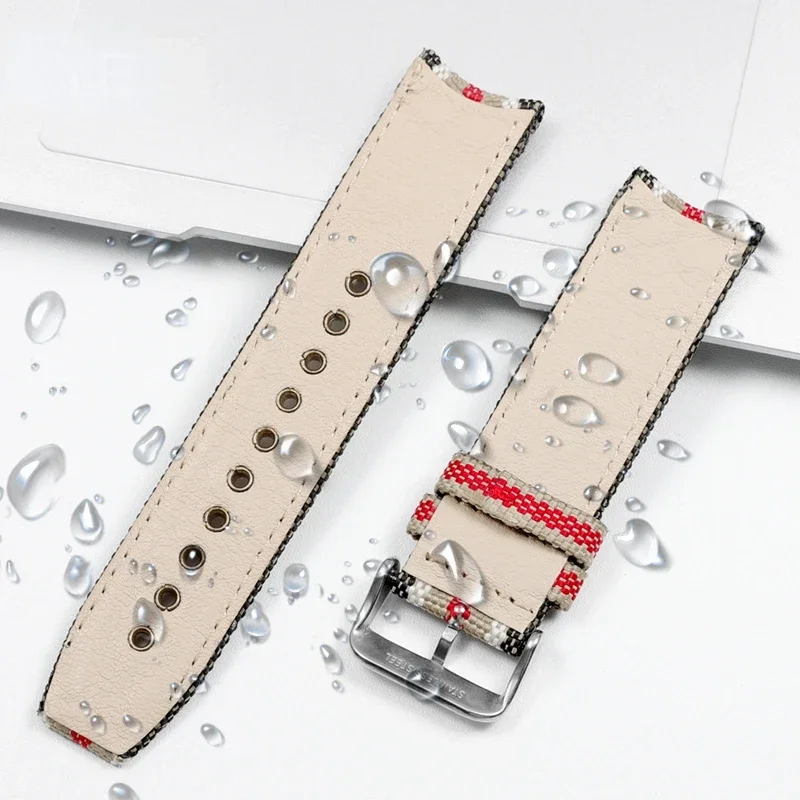 حزام ساعة نايلون لبربري أوميجا ، سوار ساعة قماشي ، مقاومة جيدة للاهتراء ، Bu7600 ، من إكسسوارات ، من من الخارج ،