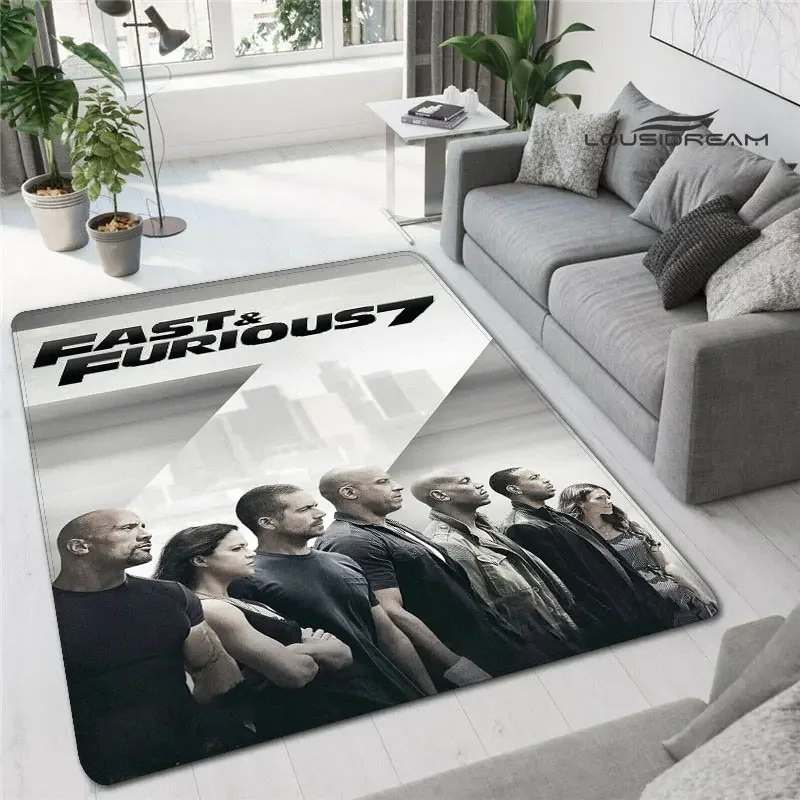 Fast and Furious Printed Carpet Fashion Picnic Blanket Living Room Bedroom Anti-slip Carpet Photography Props Birthday Gift