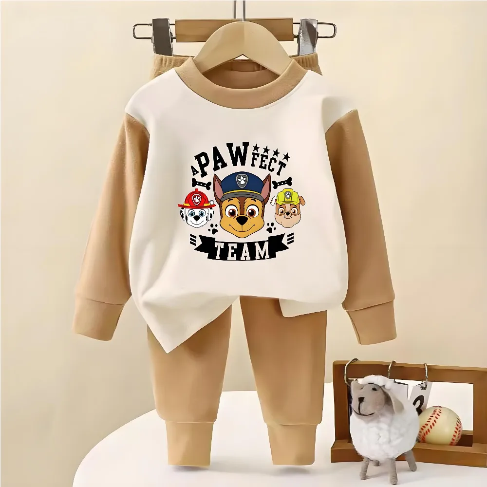 PAW Patrol Autumn New Children's Long Sleeve Home Clothes Sets Boys Comfortable Pajamas Suit Dralon Farbic Kids Sleepwears Set