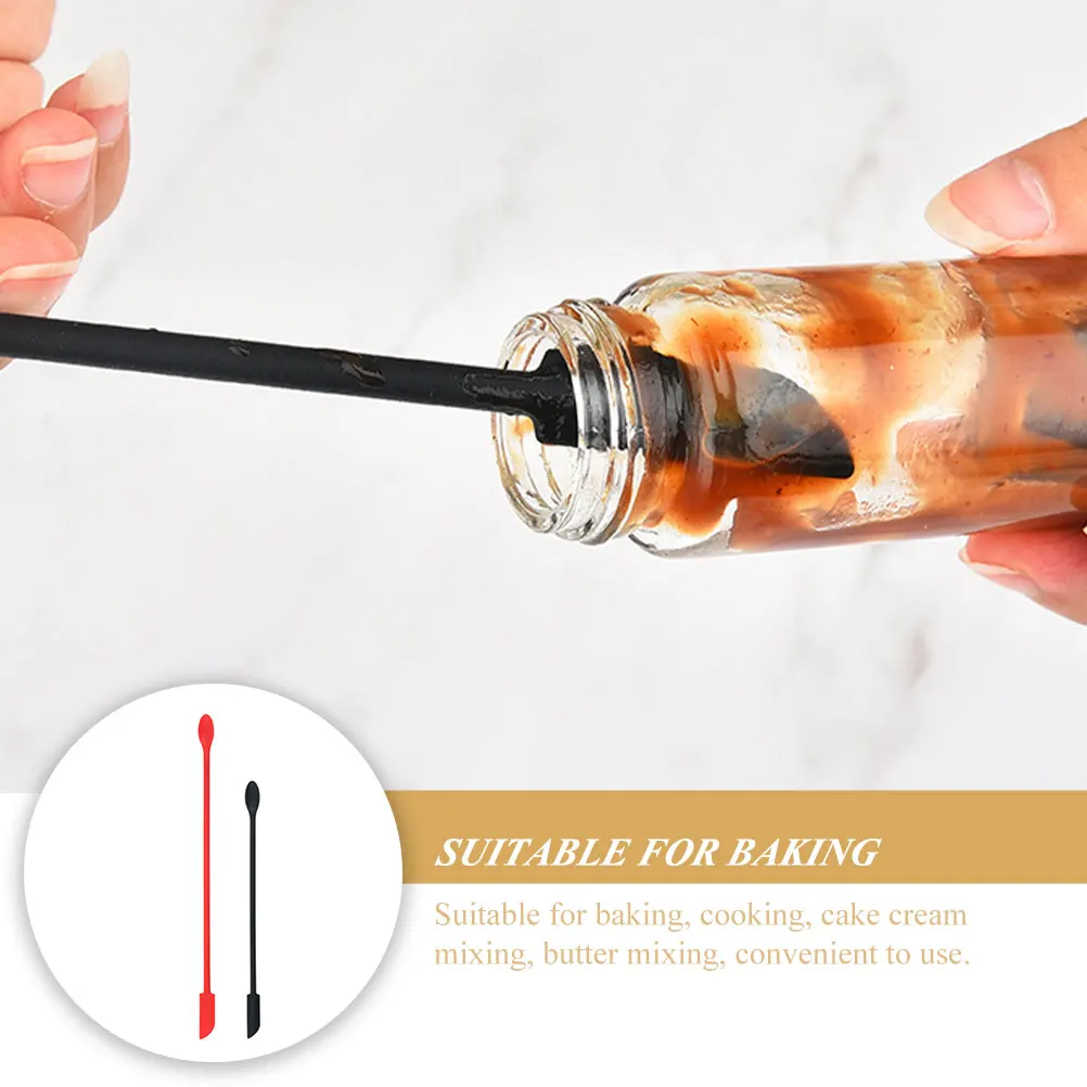 

2pcs Double-Headed Silicone Scraper Cake Cream Spatula Ergonomic Handle Strong Kitchen Baking Tools Portable Butter