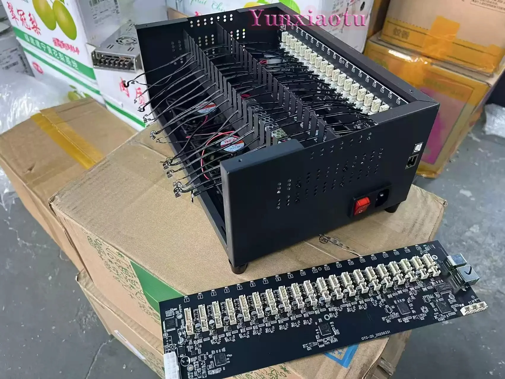 20 Port Phone Rack Hub Cabinet with OTG for Multi Device Charging Data Sync Storage Organizer Station and Desktop