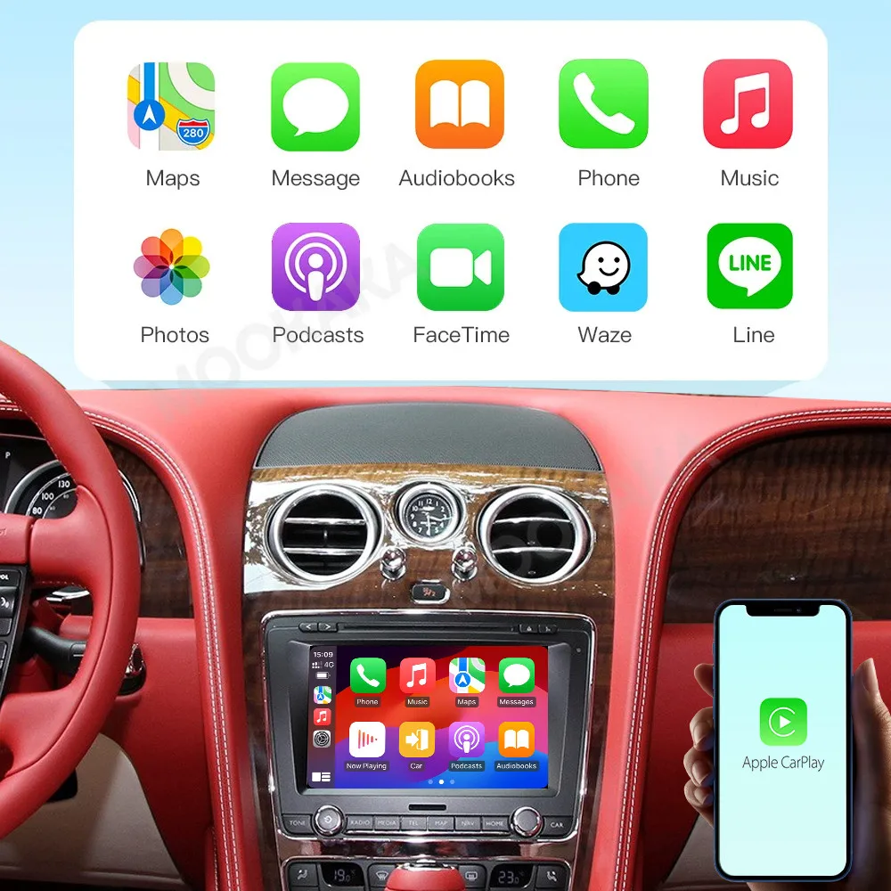 Original Car Upgrade Carplay For Bentley Flying Spur 2012~2017 Module Car Accessories Android Auto Airplay Mirror Link