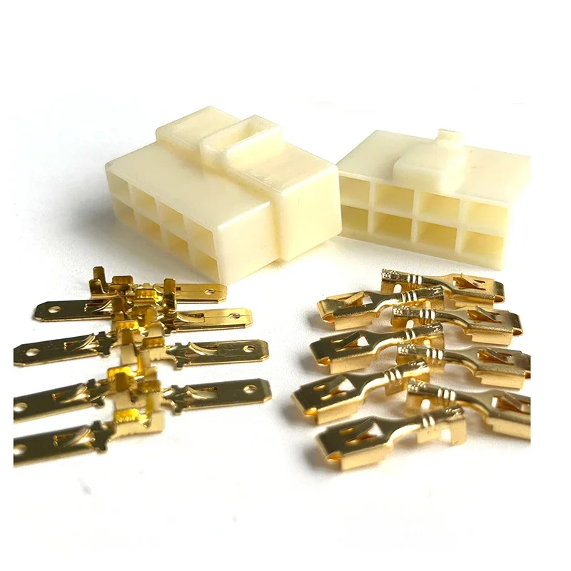5set Automotive Electrical Wire Connector Male Female Cable Terminal Plug Kits for Motorcycle, Bike, Car 2 /3/4/6/8/9Pin 6.3mm