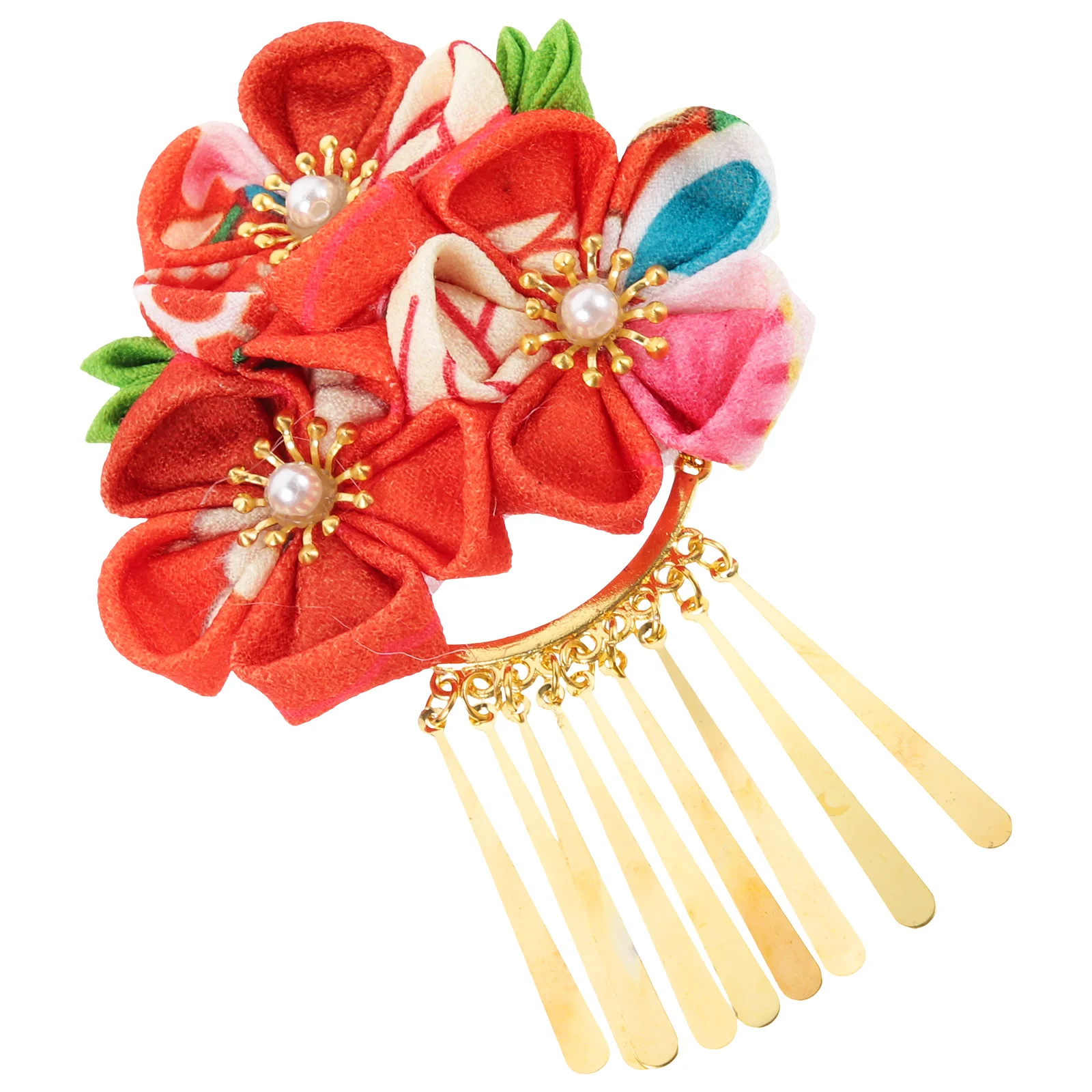 

1pcs Japanese Style Flower Hair Clips Hanfu Kimono Dangle Tassel Stick Real Look Sweet Elegant Photography Travel Party Wedding
