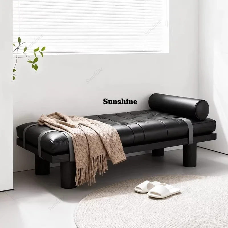 

Italian light luxury living room, bedroom fabric bedside stool hotel, lounge area reception can lie downY