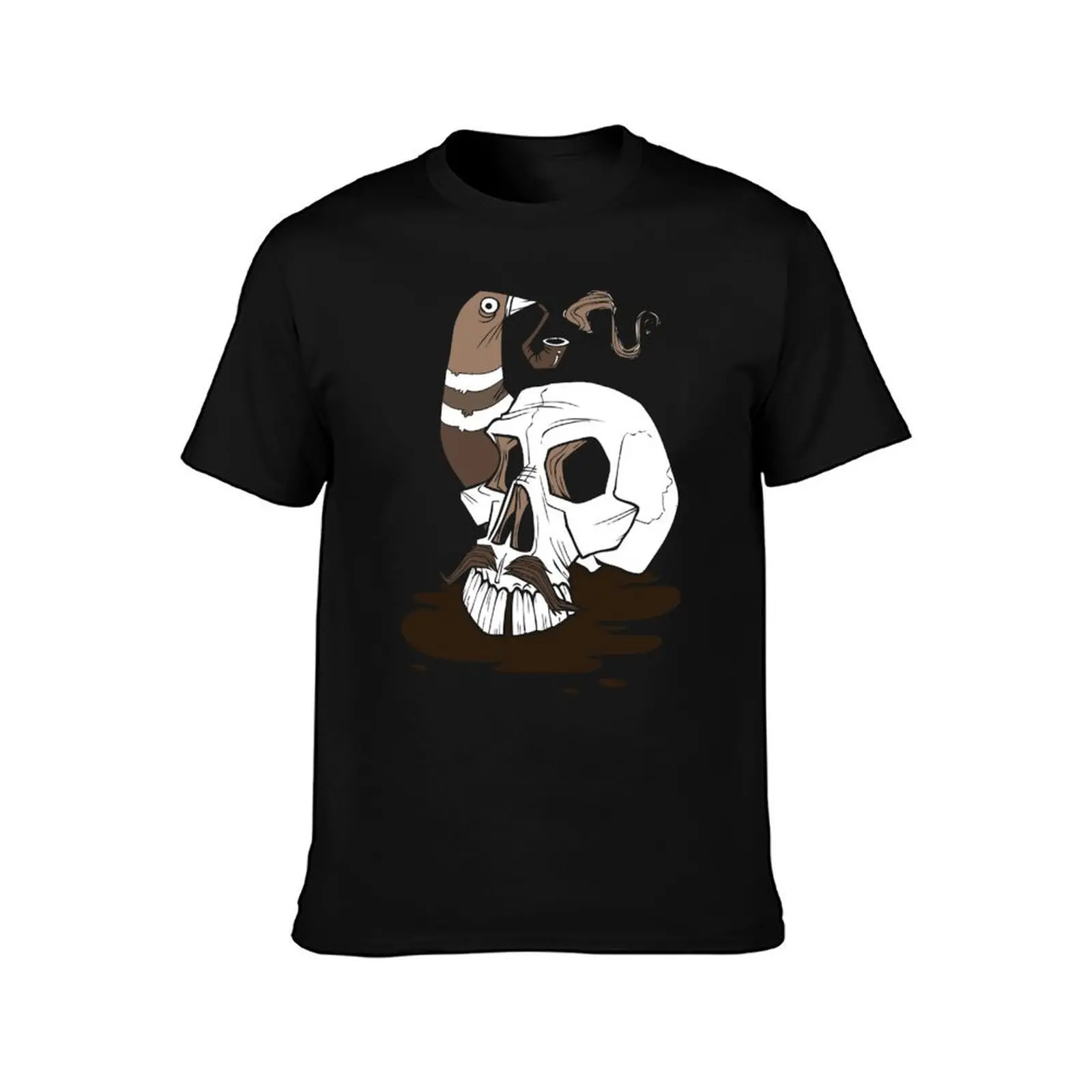 Colonel Pigeonpipe's Skull T-Shirt All Match Print Short Sleeve Top T-Shirt