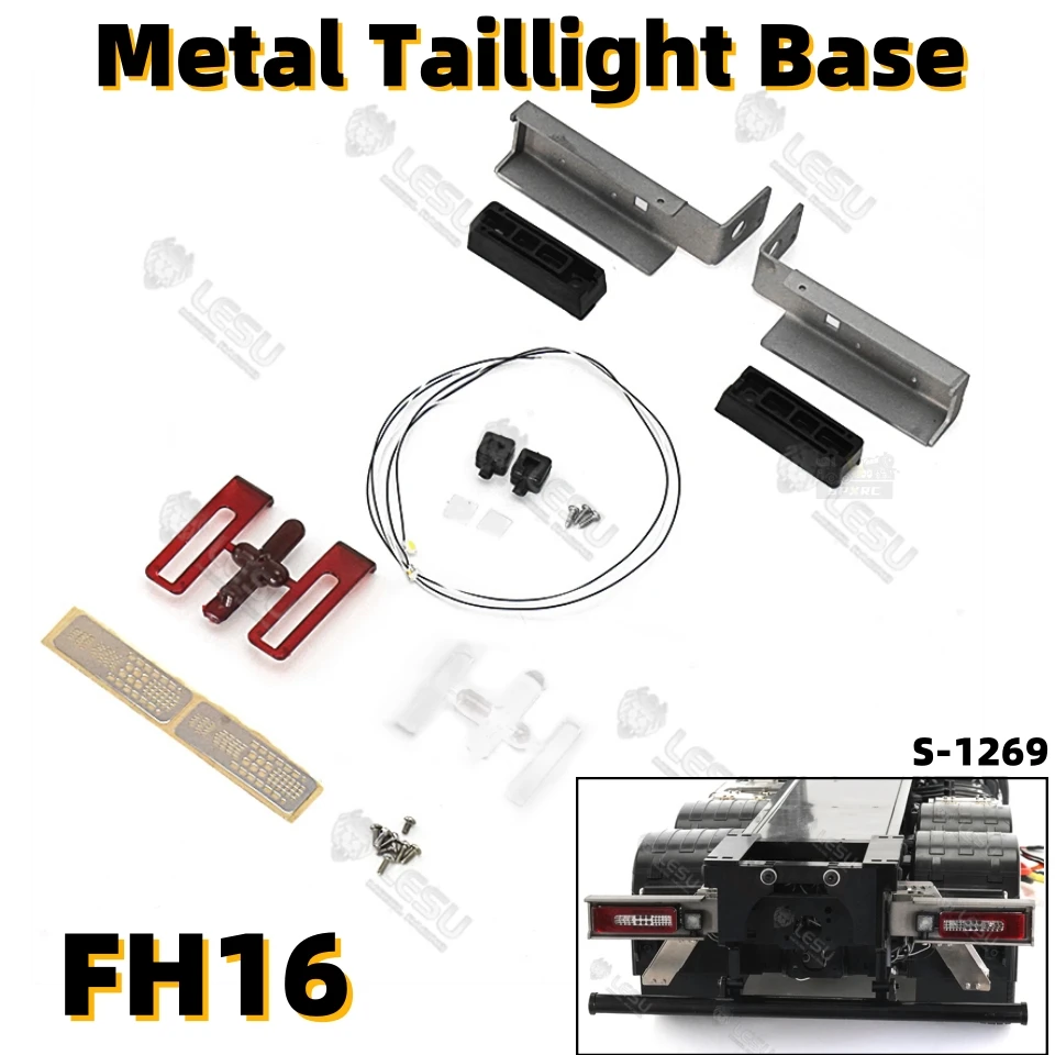 

Tractor Taillight Bracket S-1269 For 1/14 Tamiya RC FH16 Romote Control Toy Trailer Wooden Truck Flatbed Truck Model