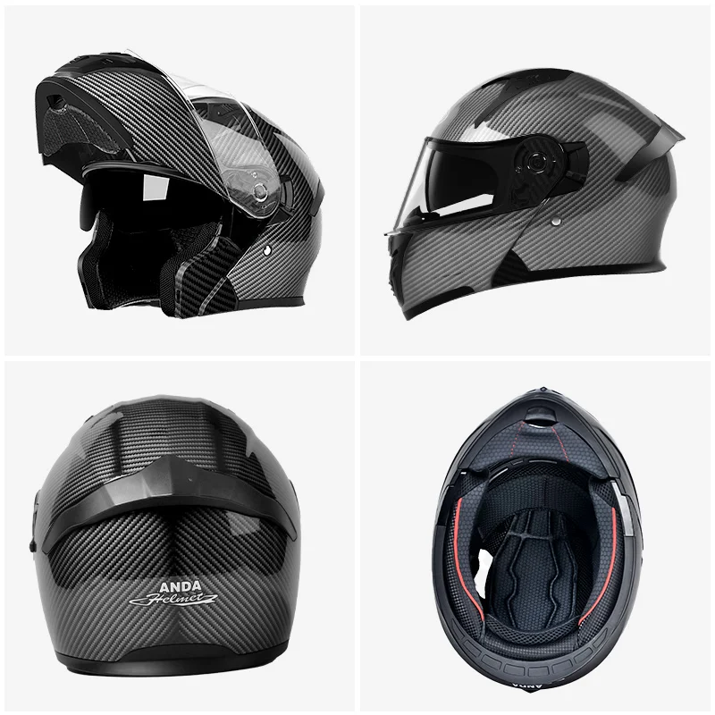 DOT Certified AD Unisex Open Face Helmet with Dual Visor ABS Material Factory Direct Latest Fashion Motorcycle Helmets Wholesale