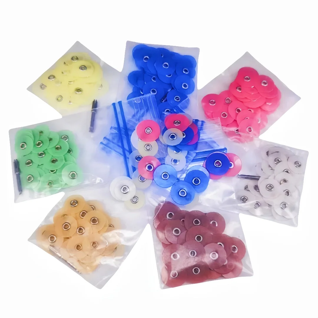 Dental Polishing Discs with Polishing Disc Caps Mandrel Dental Consumables Polishing Tools Teeth Grinding Dentistry Instruments