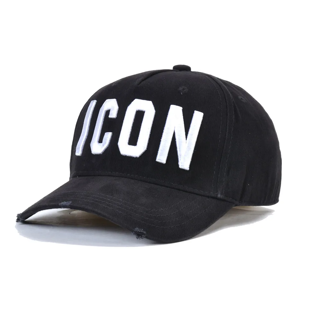 DSQICOND2 Brand DSQ2 100% Cotton Baseball Caps ICON Letters High Quality Cap Men Women Customer Design Hat Black Cap Dad Hats