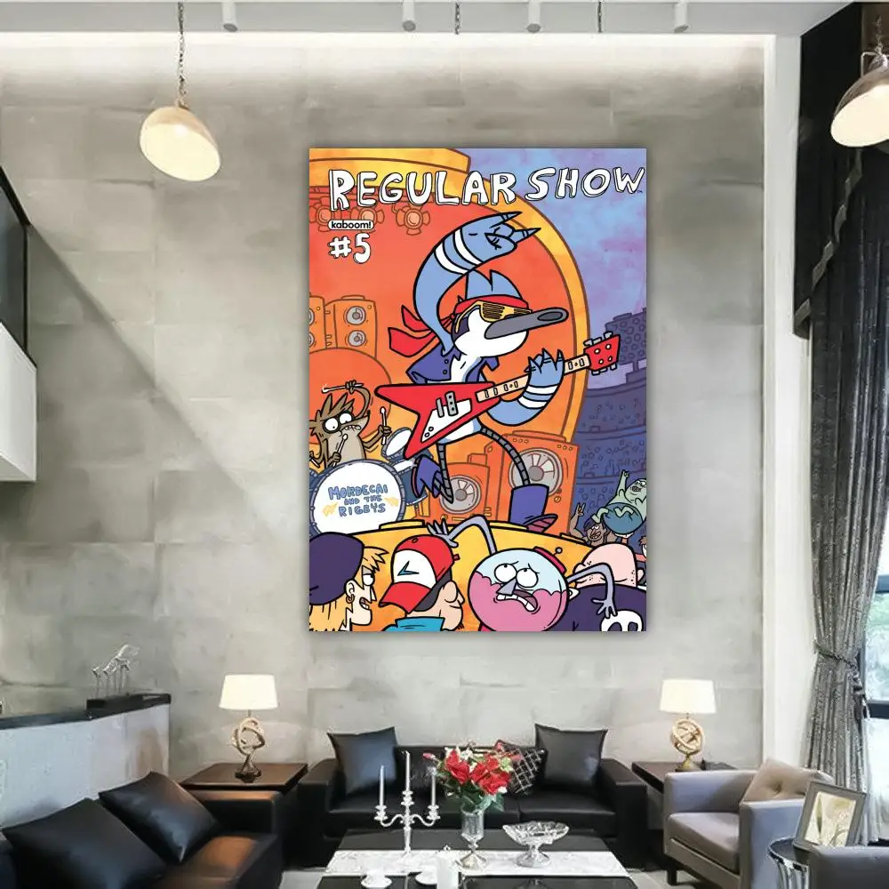 R-Regular Cartoon Show Movie Sticky Posters Fancy Wall Sticker for Living Room Bar Decoration Vintage Decorative Painting