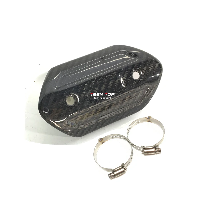 Motorcycle Exhaust Pipe Carbon Fiber Protector Heat Shield Cover Guard Anti-scalding Cover Z900 TMAX530 XMAX300