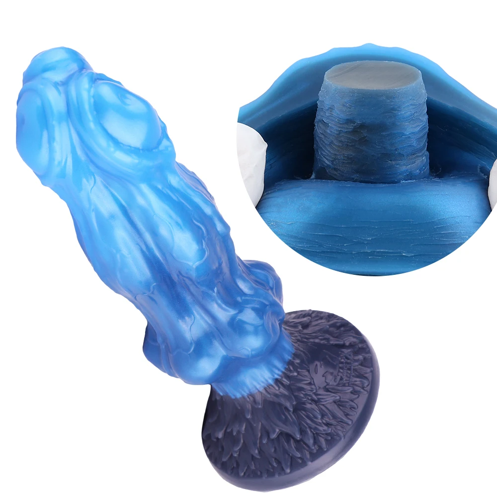 YOCY Silicone Big Knot Anal Plug Double Layered Penis With Suction Cup Monster Wolf Dildo Female Massager Sex Toys For Women Men