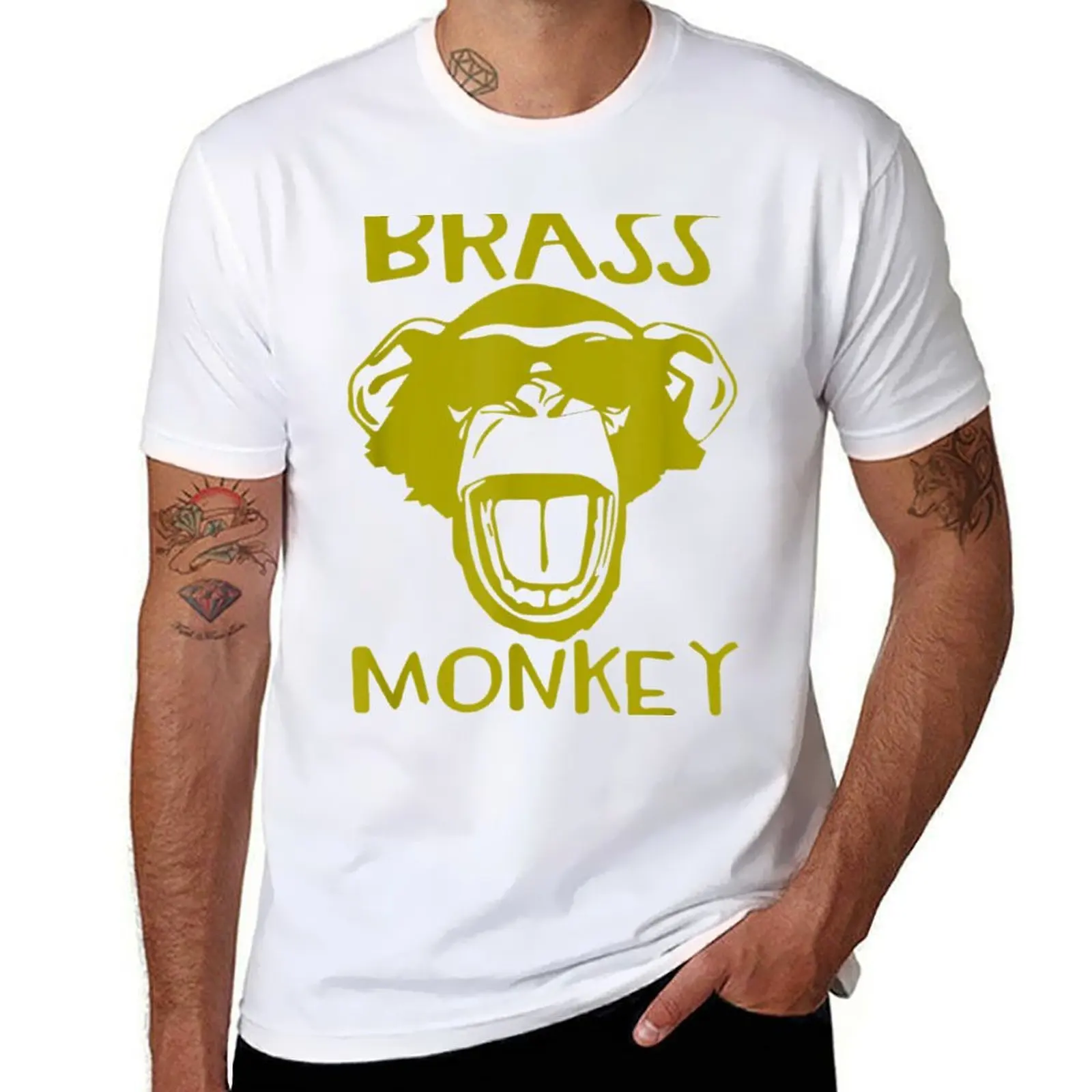 

Brass Monkey - Funny Music T-Shirt anime t shirts oversize cotton tshirt 100% T-Shirt