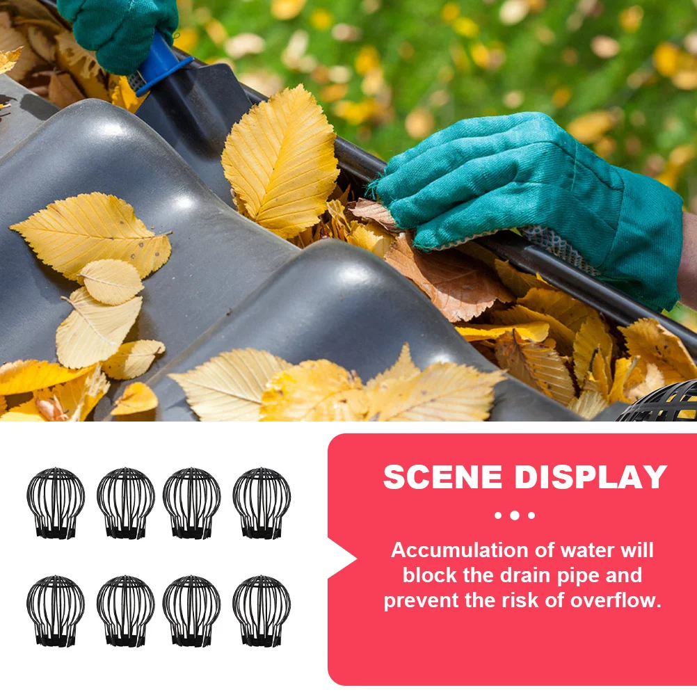 

8 шт. Защитные сетчатые колпачки для водосточных труб, круглые, предотвращающие засорение, фильтры для защиты водостоков от мусора