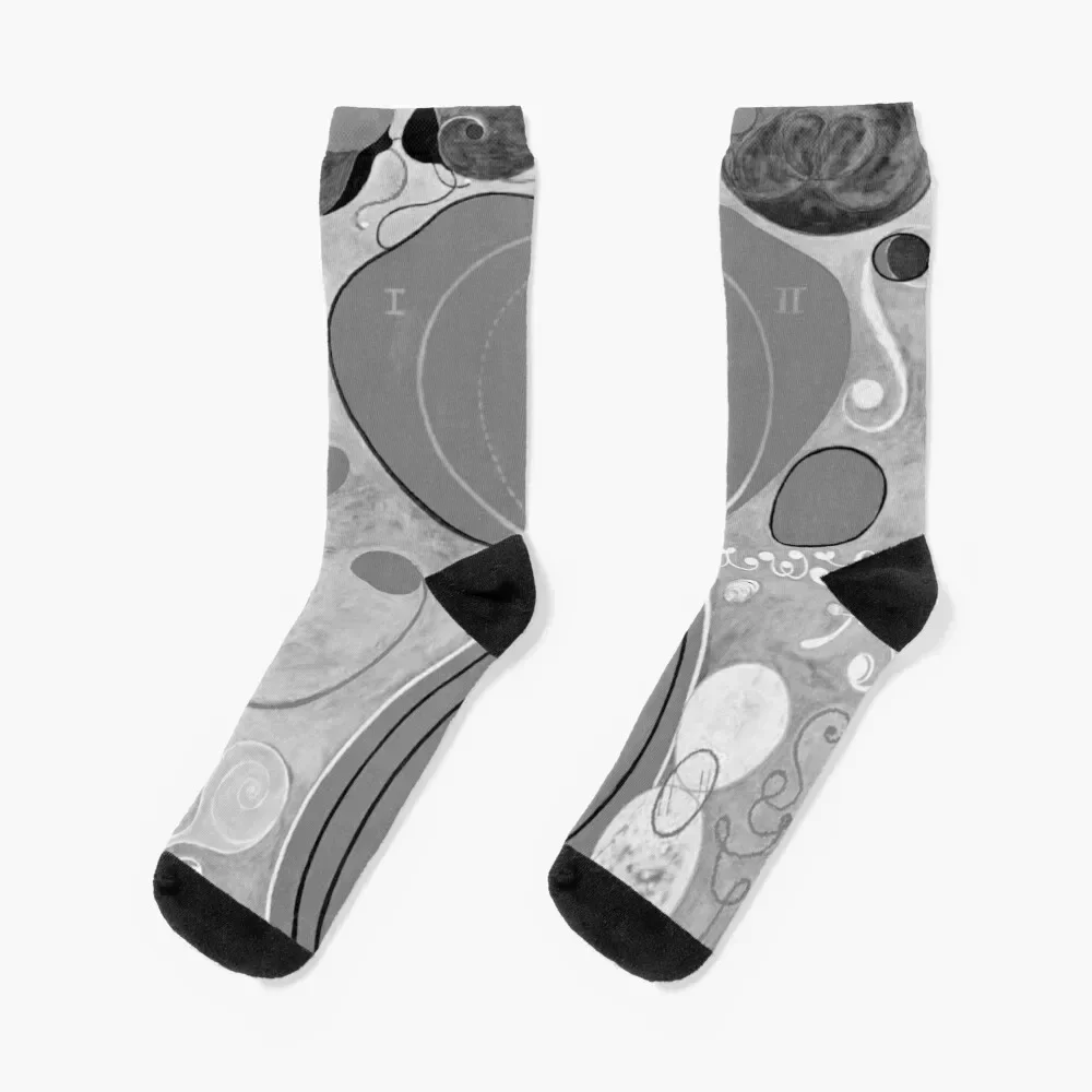 Hilma af klint - group IV, black, white Socks cute FASHION new in's Soccer Boy Socks Women's