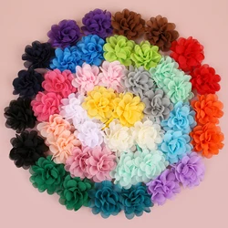 6PCS Chiffon Flower Hair Clips Baby Girls Hairpins Barrettes Clips Soft Floral Hair Clip for Baby Turban Infant Hair Accessories