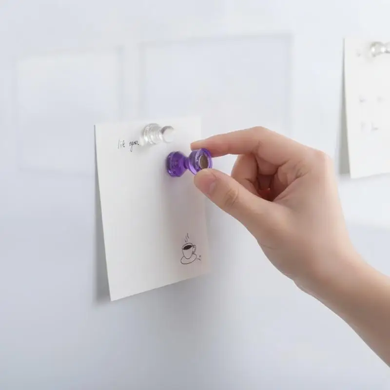 Colored Magnetic Nails 10 Pcs Multi-Purpose Strong Magnet Pins for Fridge Whiteboard Office Classroom Teaching Use