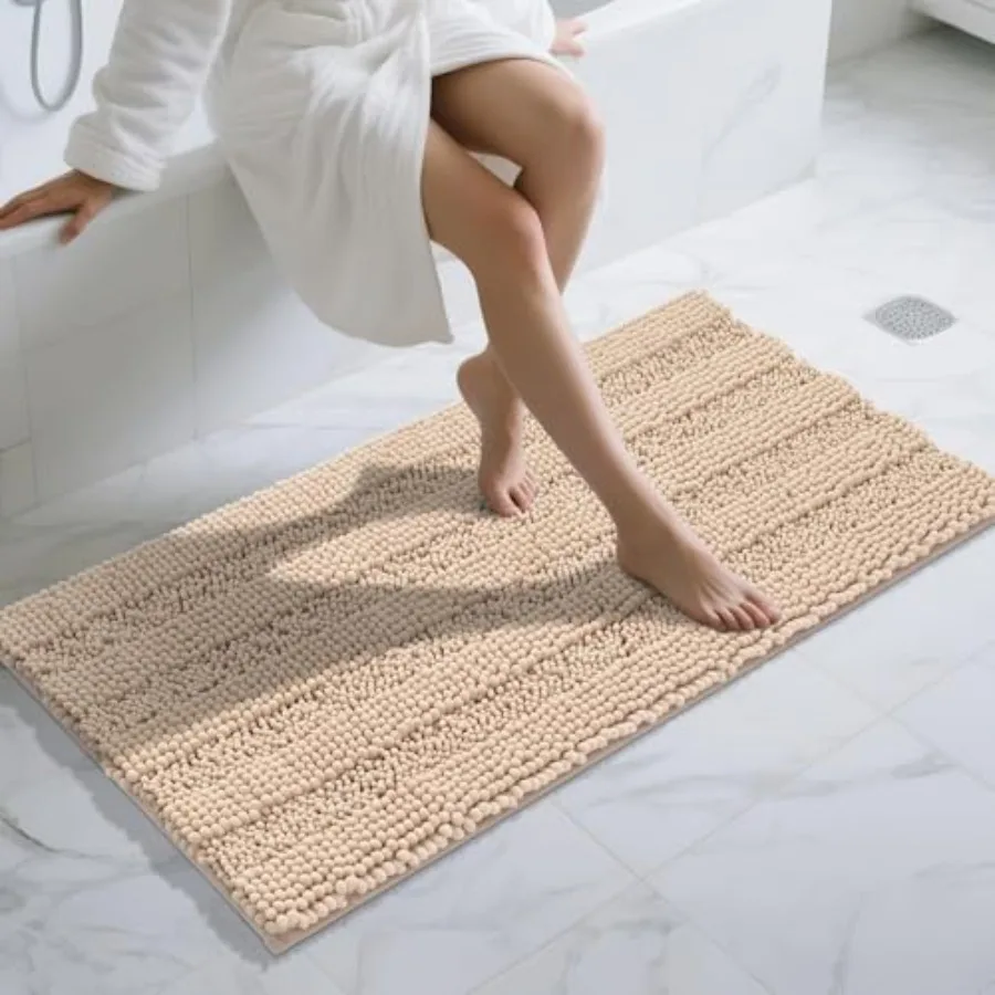 

Bathroom Runner Rugs Non Slip and Absorbent Bath Mat Super Soft Water Absorbent Hallway Carpet Machine Washable Rug for Vanity