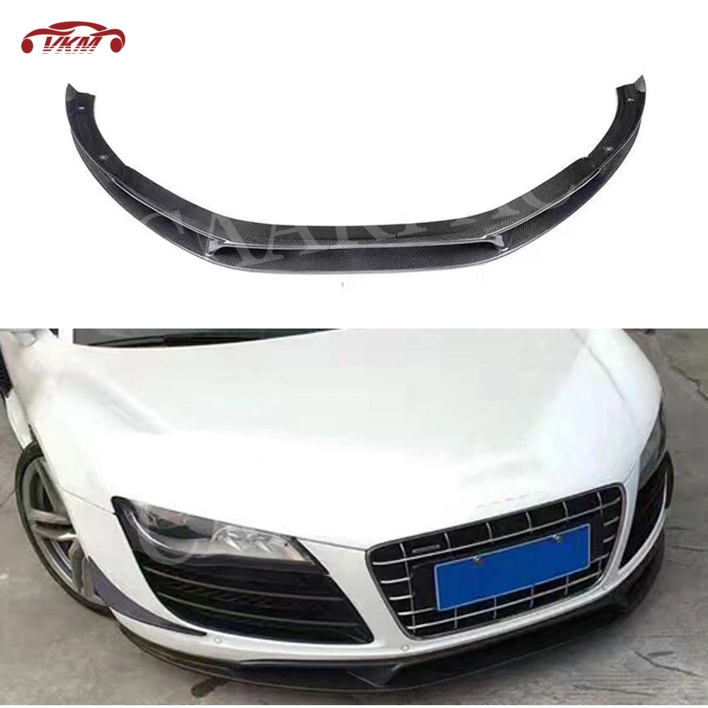 

For R8 Carbon Fiber Front Lip for Audi R8 V8 V10 Spoiler 2008 - 2015 Bumper Chin Shovel Protector Car Styling