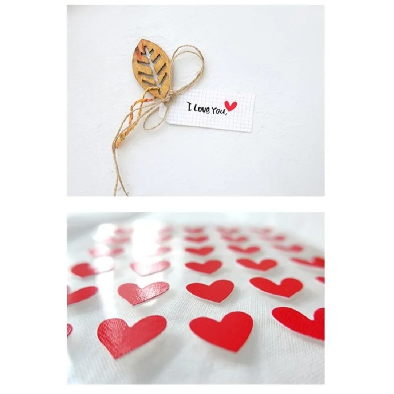 Suatelier No.1608 Red Heart Stickers Scrapbooking Material Planner Remarking Label Sticker DIY Craft Supplies Journal Decoration