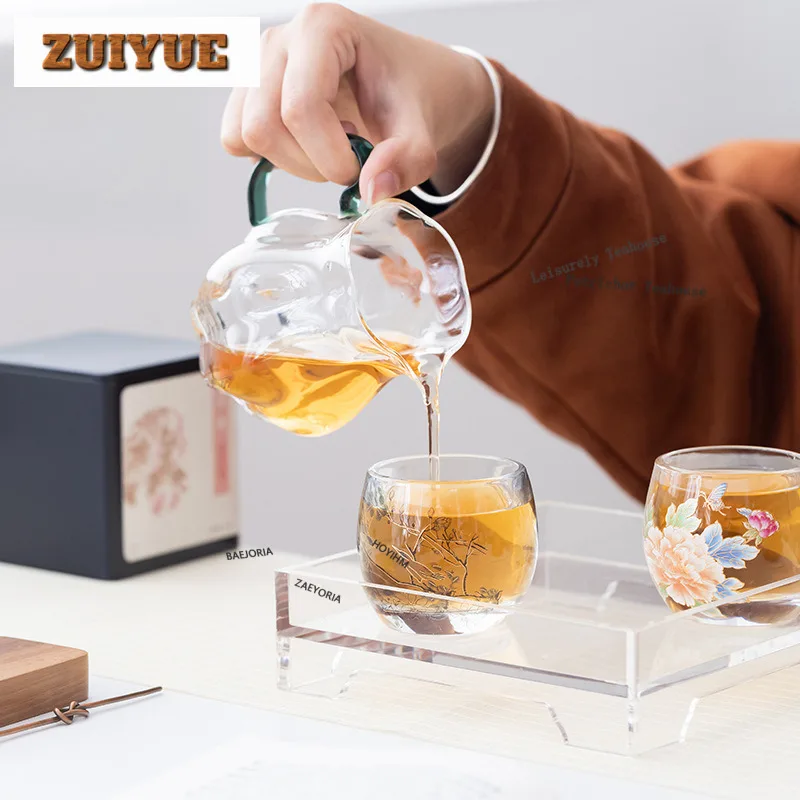 70ml Glazed Glass Teacup Creative Tea Bowl Tea Pair Tea-tasting Meditation Cup Chazhan Master Cups Dahongpao Teaset Decoration