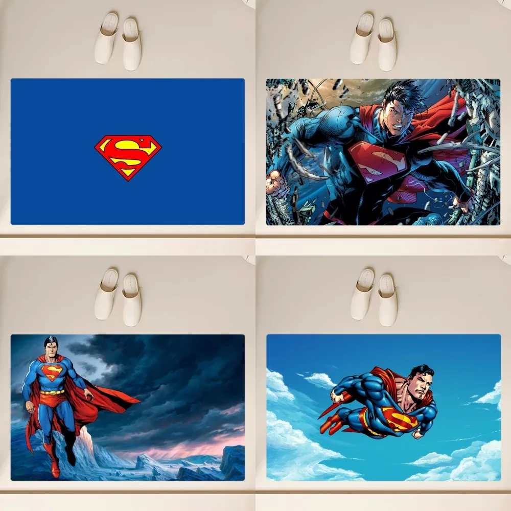 BEAST KINGDOM Superman Floor Mat Anti-Slip Bathroom Kitchen Bedroom Living Room Entrance Rug Home Decor