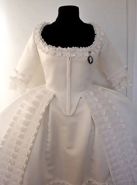 Vestido branco medieval de Maria Antonieta, vestido barroco rococó feminino, vestido belle, roupa de festa histórica vitoriana