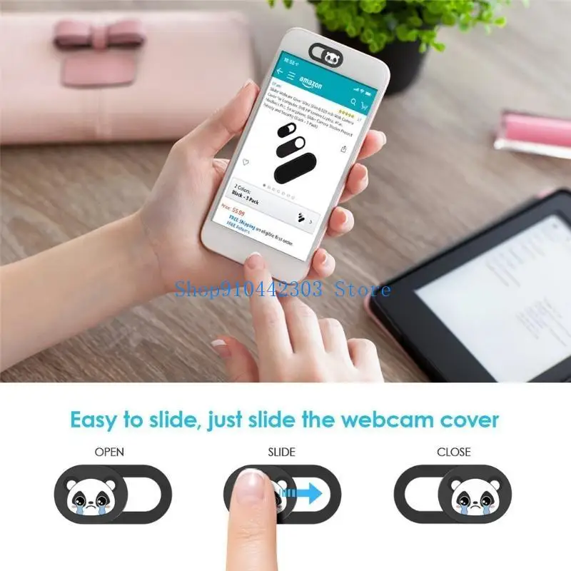652F 3pcs Panda Webcam Camera Cover Phone Lens protective Cover Camera Masking Sticker Computer Privacy Cover for MacBo