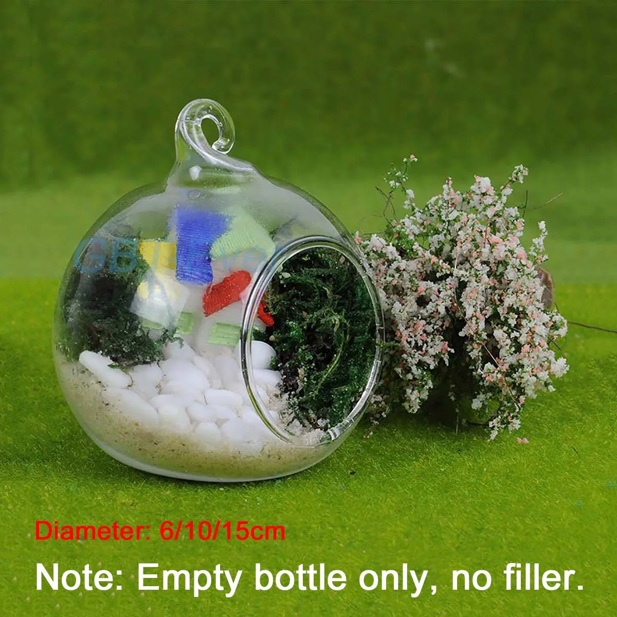 

1Pcs Creative Hanging Glass Ball Vase Flower Plant Pot Terrarium Container Home Office Decor Hanging Glass Vase Landscape Bottle