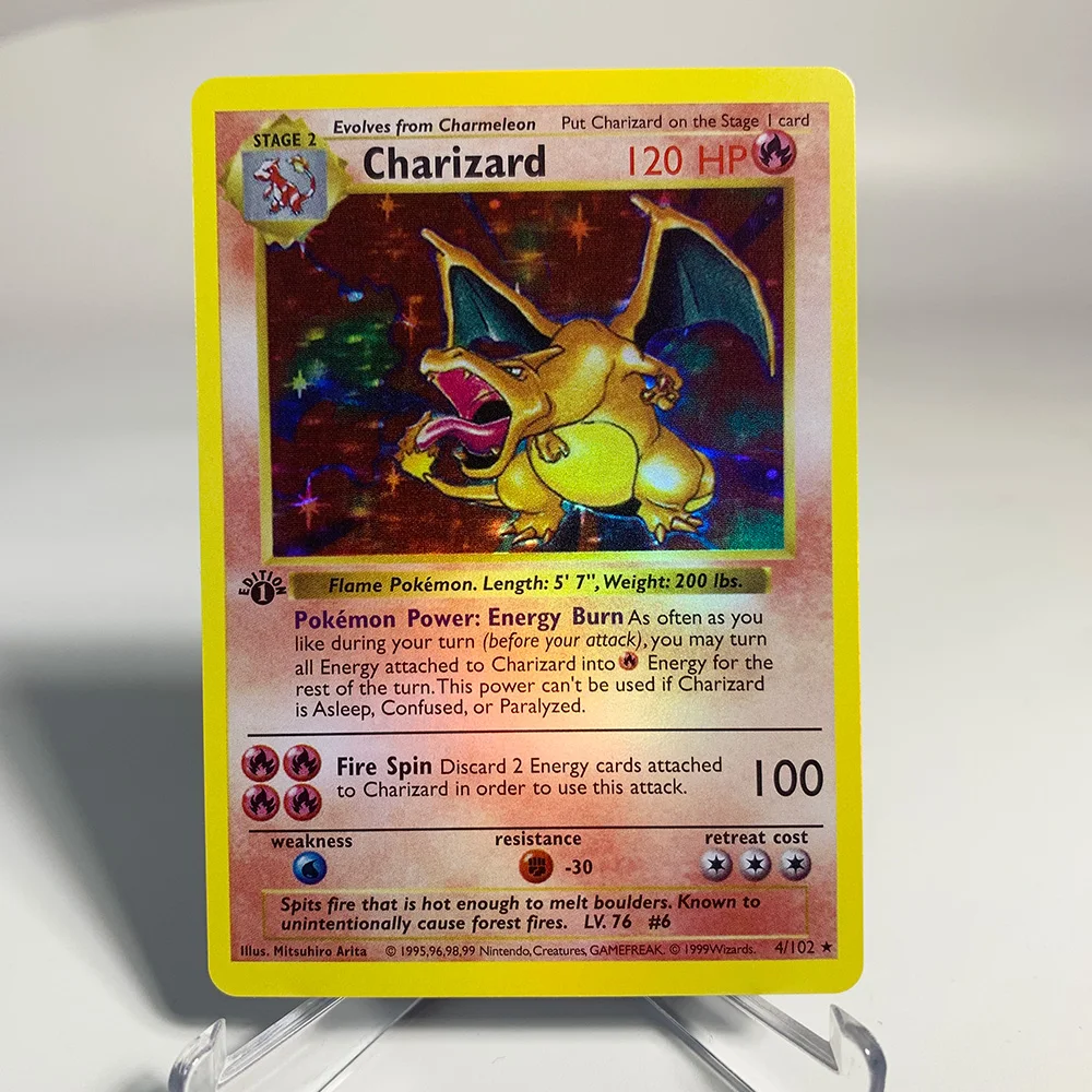 Карты с покемонами Charizard, блестящие голографические Charizard Ex GX VMX, хобби, редкая коллекция, боевые карты, игрушки, подарки