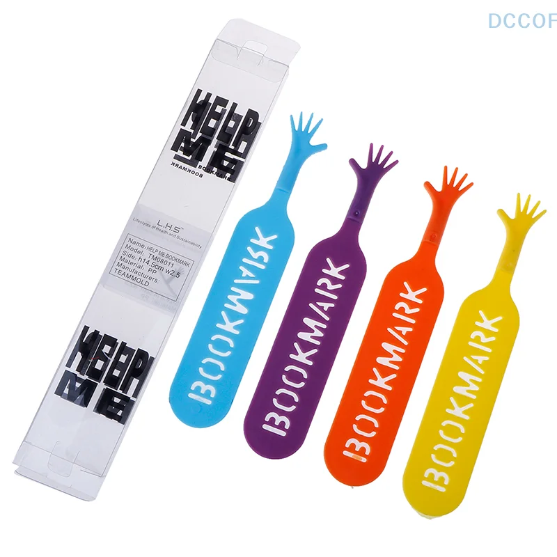 4 pcs/set Colorful Plastic Bookmarks Set Creative Gift Children Stationery