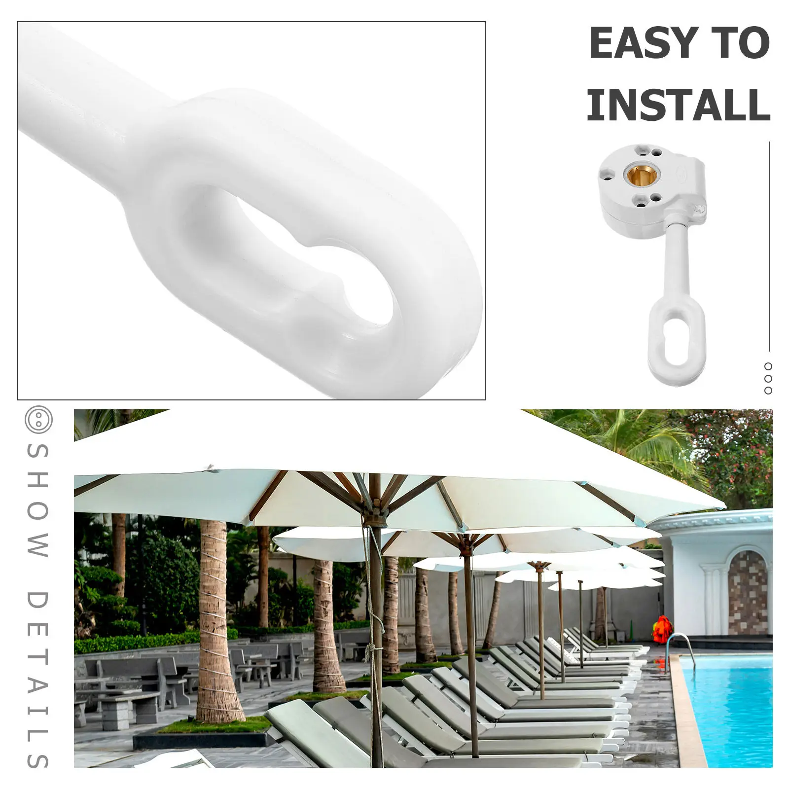Worm Gear Awning Crank Tool High-Performance Awning Controlling Gear for Patio Deck Balcony Sunlight Regulation Systems