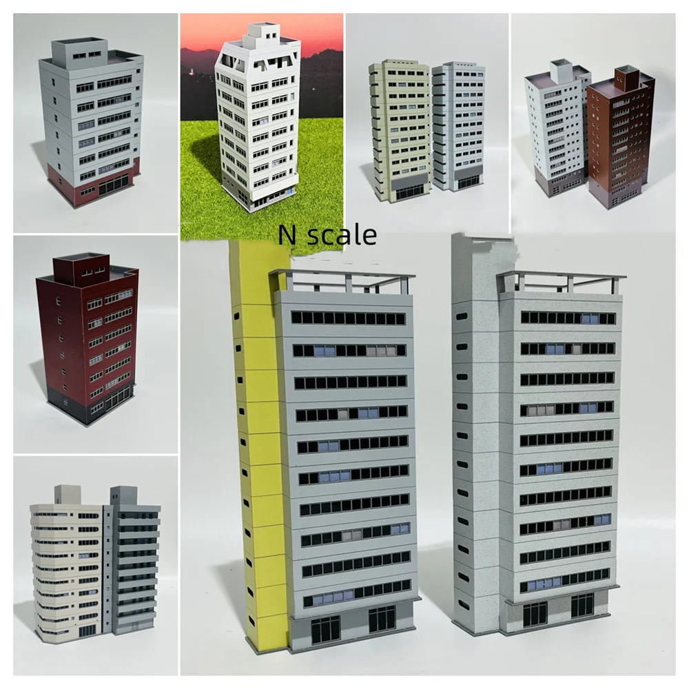 1: 150 Sand Tabelle Gebäude Szene Animation Farbe Stadt Hochhaus Montage Modell – Detail 6