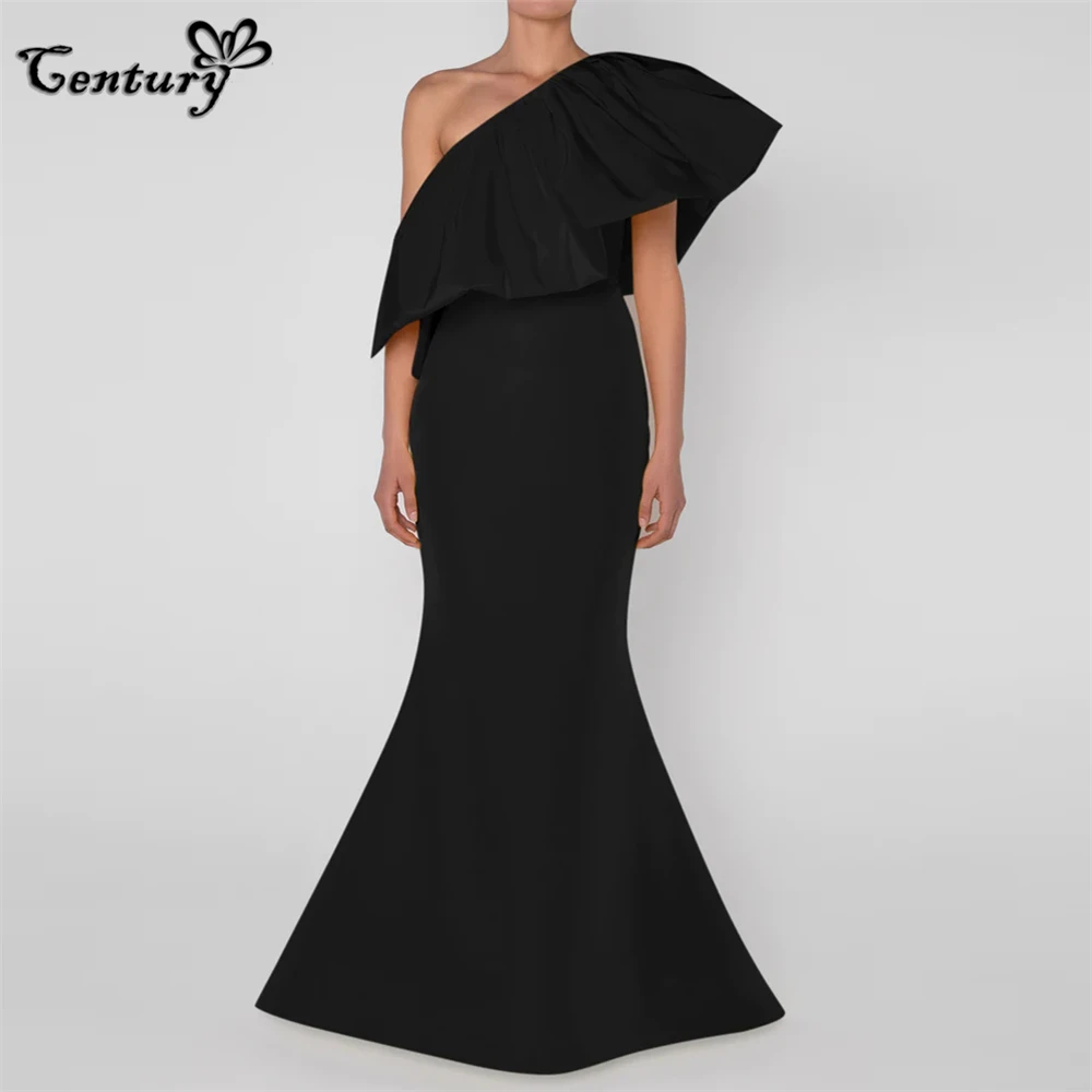 Black Prom Dress for Women 2023 One Shoulder Mermaid Evening Party Gowns Formal Occasion Dresses Robe De Soiree Customized