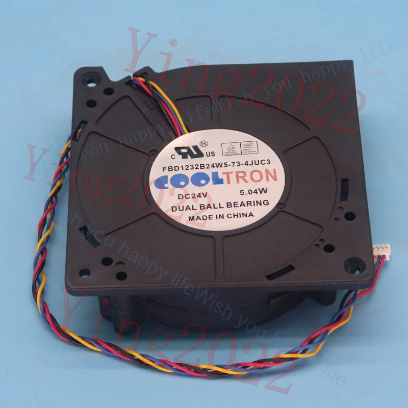 

V+ New for COOLTRON FBD1232B24W5-73-4JUC3 24V 5.04W 4-Wire Turbo Blower Cooling Fan#QW