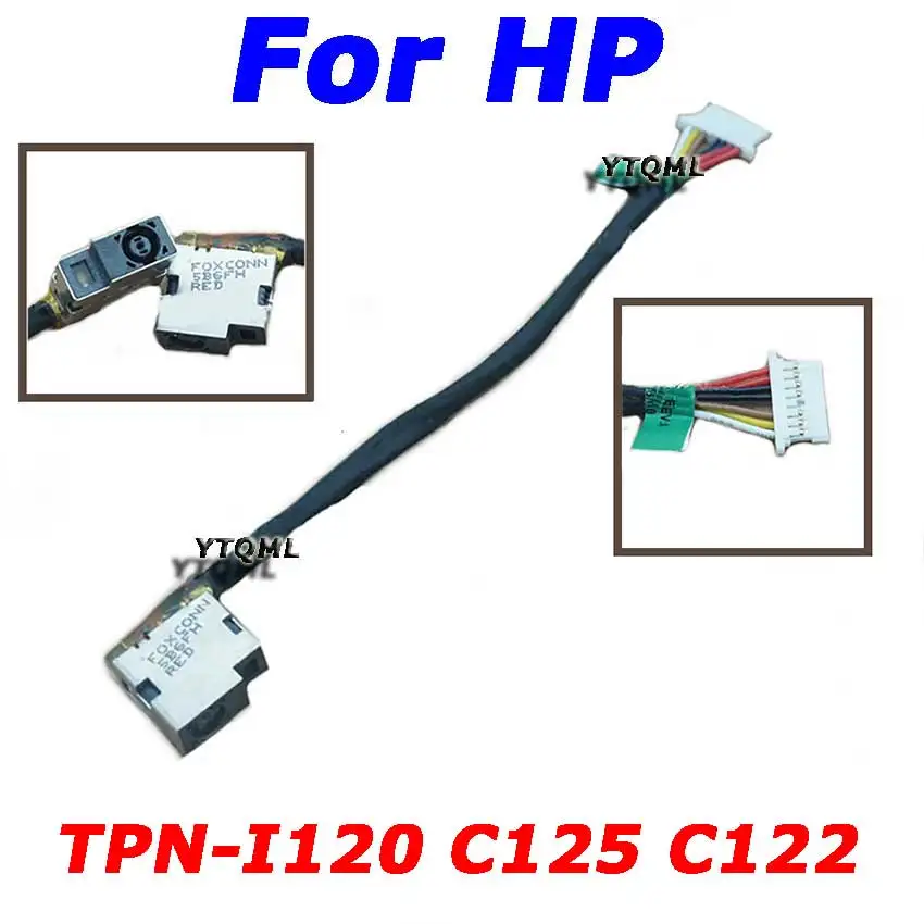 20-100Pcs New Laptop DC Power Jack Cable For HP TPN-I120 C125 C122 Charging Port Connector