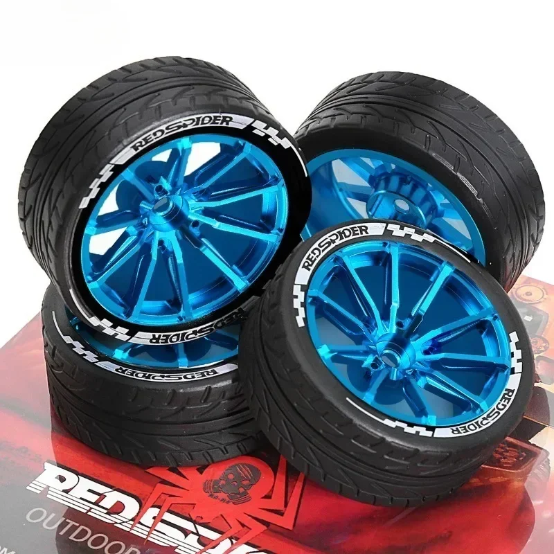 RC Part 65mm Wheel Tyres Tires 12mm Hex  Rim Durable Rubber for 1/10 1/12 1/14 RC Car Racing Competitable Wltoys 144001