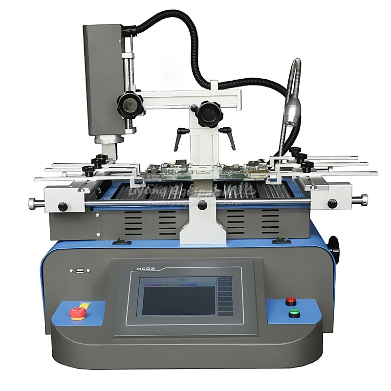 G580 Semi Automatic Solder Station 3 Zones Hot Air BGA Rework Machine HR560C for Laptops Game Consoles 4800W Soldering